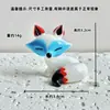 Zibo Vidro Puro Artesanal Raposa Fofa Desenho Animado Animal Enfeites Decoração de Vidro Estudo Sala de Estar Estilo Ins Presente