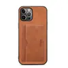 Denior es Adecuado para iPhone15Promax Imitación Cuero Retro 14 Funda para Teléfono Móvil 15Plus Portatarjetas Funda de Cuero 13Mini
