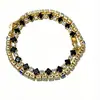Pulsera Cruzada Europea y Americana de Latón Electrochapado en Oro Real para Mujer, Lujo Ligero, Sensación de Alta Gama, Pulsera en Capas Estilo Ins