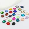 Venta al por mayor, venta al por mayor, broca de cristal con forma de diamante de imitación ovalado de fondo puntiagudo, accesorios de diamantes hechos a mano para uñas
