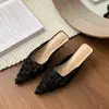 Elegantes Mules de Estilo Francés con Punta Fina y Tacón Delgado para Mujer, Nuevo Modelo de Verano Adecuado para Usar con Vestidos