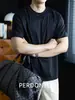 [100% Algodón Puro] Camiseta de Manga Corta para Hombre con Bordado 3D, Bordado Doble con Amoniaco Líquido, Algodón tipo Seda, Top Casual, Ligero y Transpirable