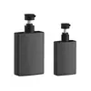 Lote 200ml400ml negro cuadrado esmerilado Botella de champú y gel de ducha para hombre botella de subempaque lavado botella de loción para cuidado de la piel