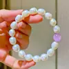 Pulsera y Collar con Diseño de Perla de Agua Dulce Natural y Kunzita
