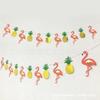 Colgante de bola de panal de abeja de papel con flamenco LUAU de verano para fiesta en la playa
