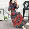 Vestido estilo étnico de Xinjiang Verano Nuevo Yunnan Xinjiang Qinghai Sanya Estilo étnico Turismo Vestido largo con flores grandes