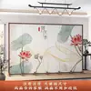 Divisória de Tela Estilo Chinês para Sala de Estar, Quarto, Hall de Entrada, Parede Dobrável Móvel, Escritório, Pintura de Paisagem, Interior Estilo Antigo