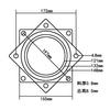 Soporte Giratorio Hueco Cuadrado Base Giratoria Redonda de 360 Grados Mueble de Hierro Tocadiscos Ferretería para Silla