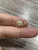 Gran Venta Zhongxing Accesorios para Joyería DIY Chapado en Cobre Oro de 14K Tapa de Flor Hebilla de Cierre Gancho para Oreja Tapones para Oreja Accesorios Al Por Mayor