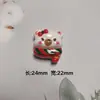 Colgante de Resina DIY de Papá Noel Adorno de Escritorio Micro Imán para Refrigerador Funda de Teléfono Llavero Accesorios Mixtos