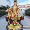 Estátuas de Bodhisattva Guanyin Sentada Estátuas de Buda de Resina do Dharma de Guanyin Ornamentos Adorados em Templos 1,08 metros 1,3 metros 1,6 metros
