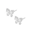 Pendientes de botón de mariposa con pasador de plata de ley 999 para mujer, pendientes únicos y hermosos, nuevo estilo popular 2026, joyería para orejas de alta gama, muy bonitos
