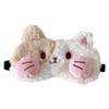Linda Máscara de Ojos de Peluche para Mujeres para Dormir, Bloquear la Luz, Aliviar la Fatiga Visual, Proteger los Ojos, Dormir, Dormir, Especial para Estudiantes durante el Descanso para Almorzar