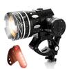 Luces de bicicleta para montar de noche faros de aleación de aluminio T6 luz fuerte enfoque ajustable carga USB luces para montar de largo alcance
