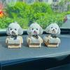 Adornos para el Interior del Coche, Adornos para Coche con Cabeza Oscilante, Perro Teddy de Pedrería, Gato de la Suerte para Coche, Conductora Independiente Transfronterizo