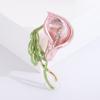 Broche de Esmalte Estilo Coreano Gota de Aceite Gloria de la Mañana Traje para Mujer Suéter de Alta Gama Joyería Planta Flor Moda Pin para Ropa