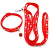 Collar Pequeña Mascota Conejo Collar Gato Perro Correa de Tracción Hebilla de Color Parche Collar Mascota Correa Perro Gato