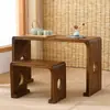 Mesa de cítara antigua de madera de paulownia quemada mesa de resonancia para cítara taburete para mesa de cítara de madera maciza mesa de cítara para estudios chinos mesa de caligrafía mesa de cítara