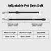 Correa de Seguridad Ajustable para Perro en Asiento de Coche - Correa Resistente de Nylon con Gancho Giratorio de 360 grados y Clip de Hebilla de Cinturón de Seguridad Universal para Perros Pequeños, Medianos y Grandes, Negro