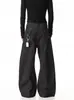 Pantalones vaqueros largos holgados de estilo asiático con doble cinturilla y pierna curva para hombre, estilo callejero, 2026