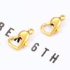 Fivela em forma de coração de aço inoxidável polido brilho guarnição Acessórios de fivela DIY Colar Pulseira Moda Amor Conexão Fivela Acessórios