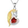 Nuevos Productos Europeos y Americanos Transfronterizos, Moderno y Elegante, Colgante de Éxito Instantáneo, Collar para Mujer, Cadena para Clavícula de Unicornio, Regalo del Día de la Madre