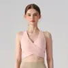 Top de Fitness de Verano sin Mangas para Mujer, Ropa Deportiva de Entrenamiento de Secado Rápido con Almohadillas en el Pecho, Espalda Descubierta en V Profunda, Chaleco de Yoga