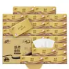 Papel de Tejido Qingfeng Edición Dorada Grueso y Suave, Entrega Alterna de Modelos Nuevos y Viejos, Tamaño m, 4 Capas, 80 Hojas * 24 Paquetes, Caja Completa Br10Lh24