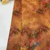 Tela de Seda Floral Sombra Verde, Tela para Ropa de Mujer Cheongsam Estilo Chino Nuevo, Tela Floral Estilo Nacional