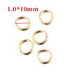 Acero Inoxidable Oro Real 18K Galvanoplastia al Vacío Color Duradero Anillo Abierto Anillo de Conexión Círculo Pequeño DIY Argolla de Salto Accesorios de Joyería
