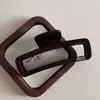 Pinza de Garra Grande Color Café Retro Estilo Francés para Mujeres con Cabello Grueso, Pasador con Estampado de Leopardo, Pinza para el Cabello Grande de Alta Gama y Exquisita
