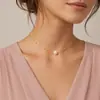 Collar de cadena de clavícula con cuentas doradas de moda transfronteriza europea y americana para mujer, collar de perlas de temperamento simple personalizado que combina con todo