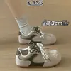 En stock~Venta caliente cordones dobles punta redonda Zapatos de entrenamiento alemanes para mujer hacen que los pies se vean más pequeños Zapatos de Forrest Gump versátiles casuales deportivos zapatos individuales