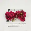 Hortensia Borde Quemado Manualidades DIY Materiales Hechos a Mano Accesorios para el Cabello Dinastía Han Combinando Decoración del Hogar Flor Artificial Pasador de Flor Flor