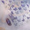 Pegatinas para Uñas Mariposa Azul Hielo Textura Gel Tensor M-661 Pegatinas para Uñas Estrella Fugaz Mariposa Estilo Sal Fresca