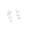 Pendientes de metal de doble capa con pentagrama de cobre, estilo dulce y fresco, estilo minimalista de lujo ligero de alta resistencia, pendientes únicos para mujer, nuevo modelo 2023