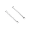 Al por mayor acero inoxidable chapado en oro varilla recta soldadura anillo simple doble anillo borla cuadrada palillo para oreja aretes DIY accesorios para aretes