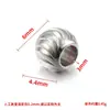 Cuentas para pulsera de acero inoxidable, cuentas de calabaza, cuentas sueltas, cuentas espaciadoras, accesorios para pulseras y collares DIY, joyería de oro de 18k, venta al por mayor