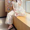 Pantalones Florales Anchos Casuales para Mujer Verano Estilo Delgado Petite Cintura Alta Adelgazantes Casuales de Línea A Sueltos Bloomers