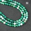 Cuentas sueltas de ágata rayada, cuentas redondas de ágata rayada, cuentas de piedra natural para manualidades, collares y pulseras.
