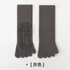 Calcetines de yoga de cinco dedos para mujer, con características antideslizantes, amortiguadores, de longitud hasta la pantorrilla, diseño apto para Pilates, antibacterianos, resistentes al olor y que absorben el sudor, ideales para deportes y ejercicio