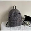 Mochila de Algodón Acolchada de Moda Modelo Nuevo 2025 Mochila de Algodón Relleno Bordada para Mujer con Múltiples Compartimentos para Viajes Diarios y Uso Casual Mochila Pequeña para Mujer