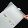 Carpeta Clasificadora de Documentos de 6 Agujeros, Páginas Rellenables de PP de 8 Discos Tamaño Pulgada, Páginas Divisoras Transparentes.
