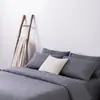 Serie de Fundas de Edredón de una Pieza Tamaño Matrimonial, Algodón 100% Puro, Estilo Japonés, Color Sólido Tejido, Algodón Lavado, Agradable para la Piel y Suave