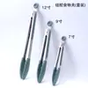 Pinza para Parrilla BBQ Transfronteriza de 7 pulgadas 9 pulgadas 12 pulgadas Juego de Tres Piezas Acero Inoxidable Pinza de Silicona para Alimentos Pinza de Cocina para Alimentos