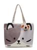 Bolsa de Lona Transfronteriza para Mujer, Gran Capacidad, Nueva Versátil para Primavera y Verano 2026, Bolso de Hombro Casual de Caricatura para Estudiante