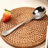 Cuchara de Acero Inoxidable con Alto Atractivo Estético, Popular en Línea, Adecuada para Servicio de Buffet de Hotel, Cuchara de Sopa Doméstica de Mango Largo, Cuchara para Servir