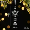 Colgante de Carámbano Copo de Nieve Acrílico Navideño Cristal Transparente Simulacro de Espiga de Hielo Decoración de Árbol de Navidad Adorno Colgante