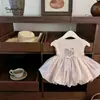 Tongxingyuan Doce Kt! Vestido Rodado Doce e Estiloso Estilo Coreano para Meninas, Vestido de Aniversário, Vestido de Bebê Tendência