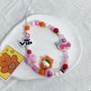 Estilo Girly ins Bob Esponja Patricio Estrella Dibujos Animados Funda para Teléfono Móvil Pulsera Cordón Colgante Cámara CCD Cuentas Hechas a Mano
